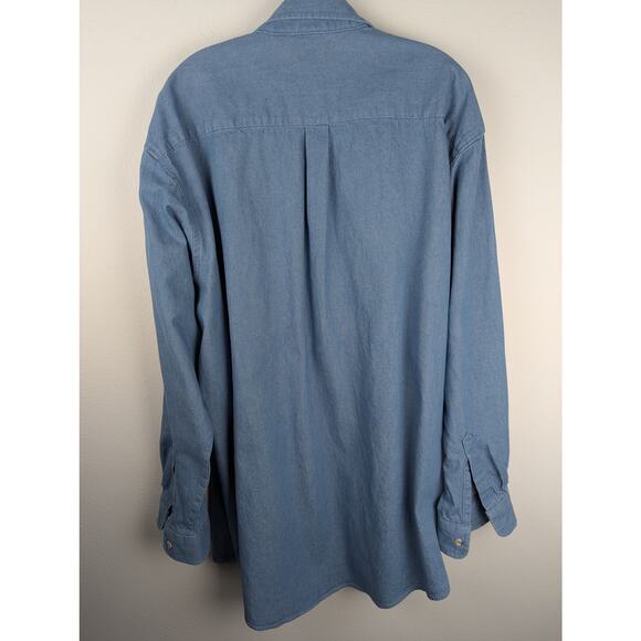 Ashland Mens shirt Sz XL Denim/Chest to 56"Length 35" Sleeve 24.5"Cuff 9  GUC - Picture 8 of 9